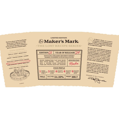 Maker’s Mark The Lost Recipe Series Edition 01 - Main Street Liquor