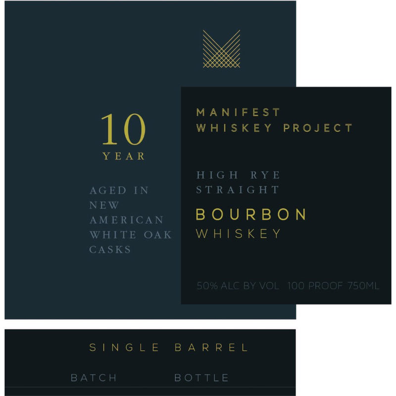 Manifest Whiskey Project 10 Year Old High Rye Straight Bourbon - Main Street Liquor