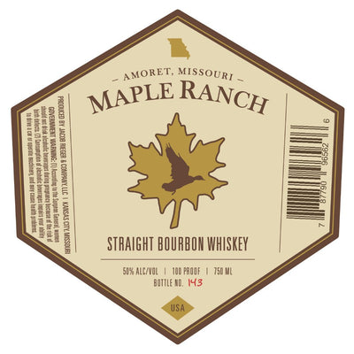 Maple Ranch Straight Bourbon Whiskey - Main Street Liquor