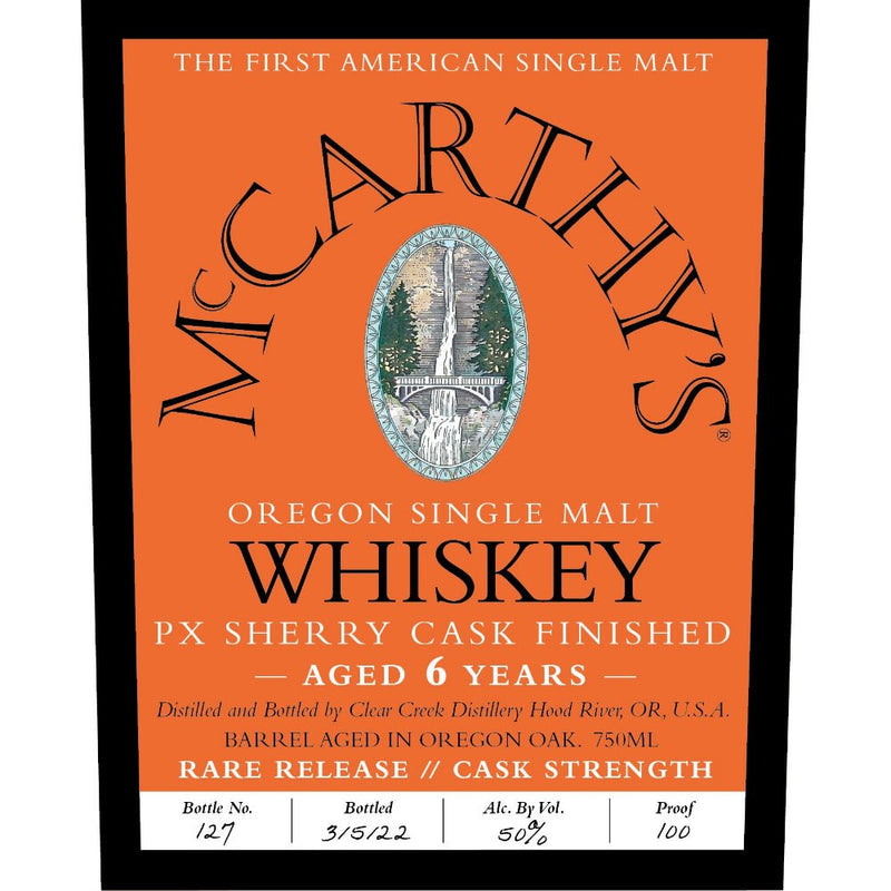 McCarthy’s 6 Year PX Sherry Cask Finished Single Malt - Main Street Liquor