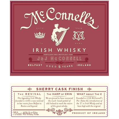 McConnell’s Sherry Cask Finish Irish Whiskey - Main Street Liquor