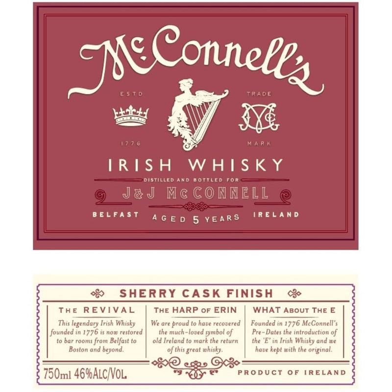 McConnell’s Sherry Cask Finish Irish Whiskey - Main Street Liquor