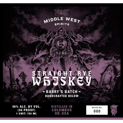 Middle West Spirits Straight Rye Barry’s Batch - Main Street Liquor