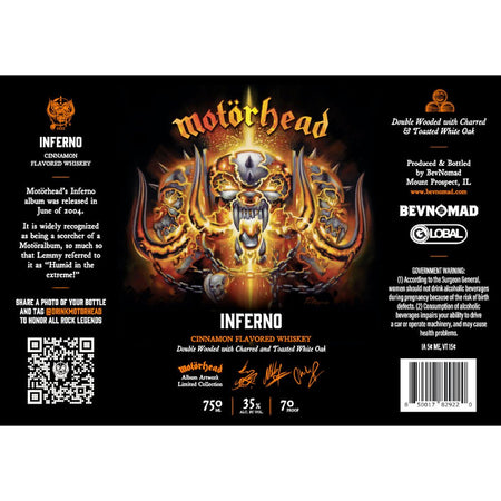 Buy Motörhead Inferno Cinnamon Whiskey Limited Edition® Online