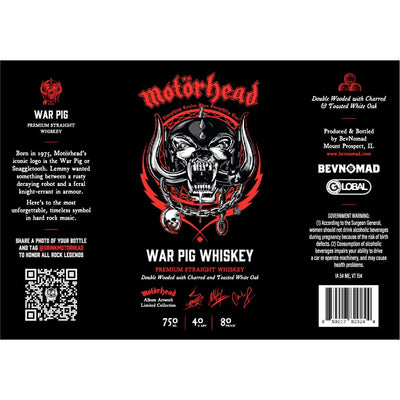 Motorhead War Pig Whiskey - Main Street Liquor
