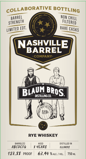 Nashville Barrel Company Blaum Bros 4 Year Old Rye Whiskey - Main Street Liquor