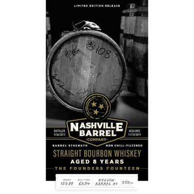 Nashville Barrel Company The Founders Fourteen 8 Year Old Straight Bourbon - Main Street Liquor