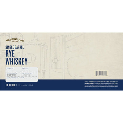 New Holland Single Barrel Rye Whiskey - Main Street Liquor