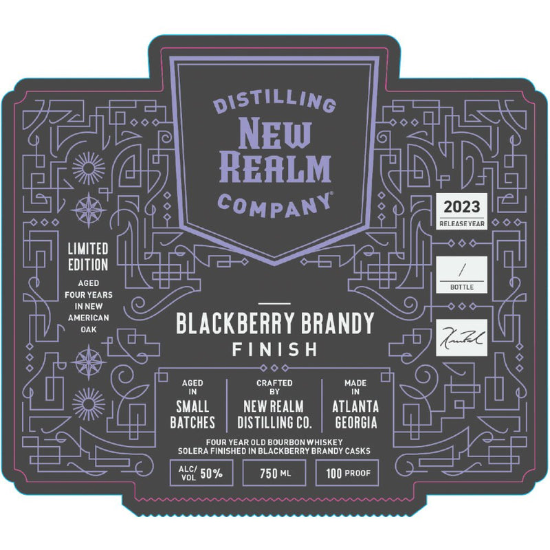 New Realm 4 Year Old Blackberry Brandy Finish Bourbon - Main Street Liquor