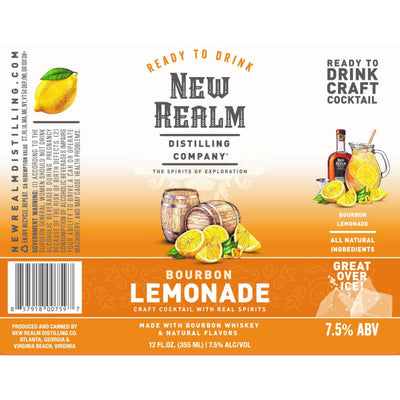 New Realm Bourbon Lemonade Craft Cocktail - Main Street Liquor