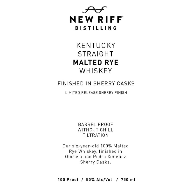 New Riff Malted Rye Finished in Sherry Casks - Main Street Liquor