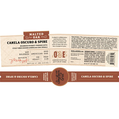 Oak & Eden Canela Oscuro & Spire Bourbon - Main Street Liquor