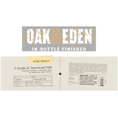 Oak & Eden Spire Select 4 Grain & American Oak - Main Street Liquor