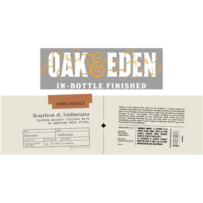 Oak & Eden Spire Select Bourbon & Amburana - Main Street Liquor