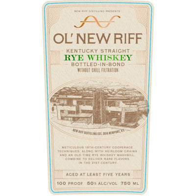 Ol’ New Riff Bottled in Bond Straight Rye Whiskey - Main Street Liquor