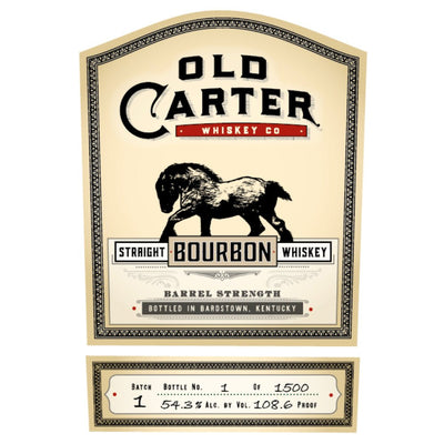 Old Carter Barrel Strength Batch 1 - Main Street Liquor