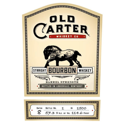 Old Carter Barrel Strength Batch 8 - Main Street Liquor