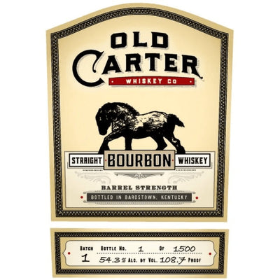 Old Carter Barrel Strength Bourbon Batch #1 - Main Street Liquor