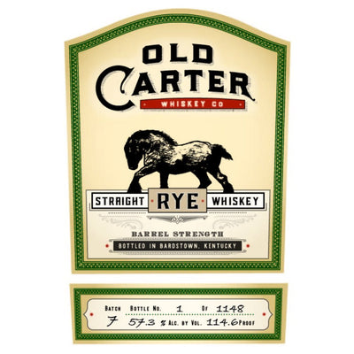 Old Carter Rye Batch 7 - Main Street Liquor