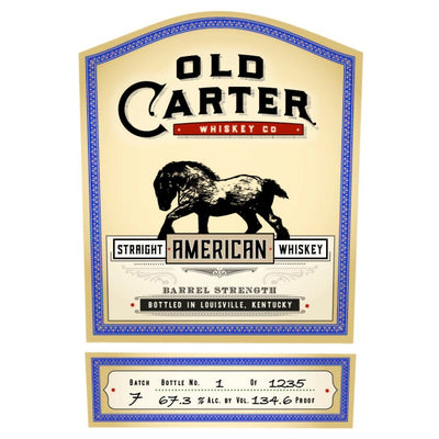 Old Carter Straight American Whiskey Batch 10 - Main Street Liquor