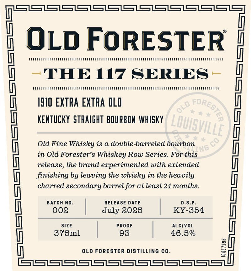 Old Forester 117 Series 1910 Extra Extra Old Kentucky Straight Bourbon Whisky 375ml - Main Street Liquor