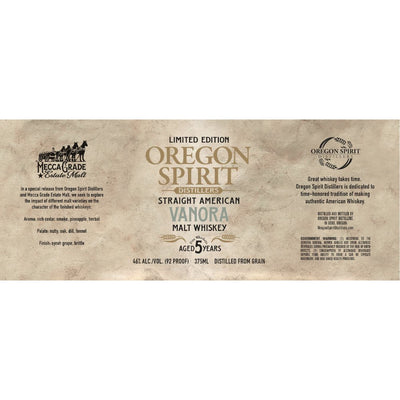 Oregon Spirit Distillers Vanora Straight Malt Whiskey - Main Street Liquor