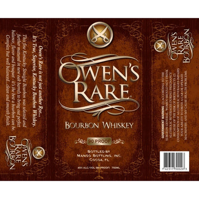 Owen's Rare Bourbon Whiskey - Main Street Liquor