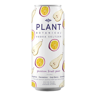 Plant Botanical Passionfruit Fruit Pear Vodka Seltzer 4PK - Main Street Liquor