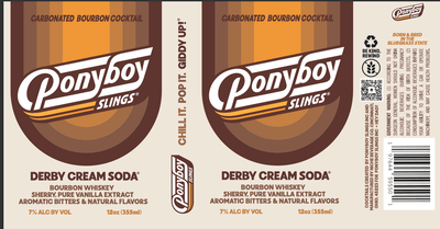 Ponyboy Slings Derby Cream Soda Bourbon Whiskey 355ml - Main Street Liquor