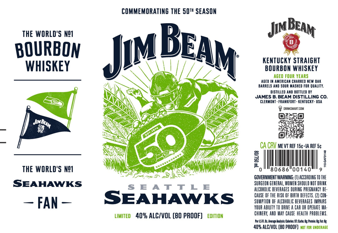 Buy Jim Beam Seattle Seahawks 50th Season Limited Edition Bourbon