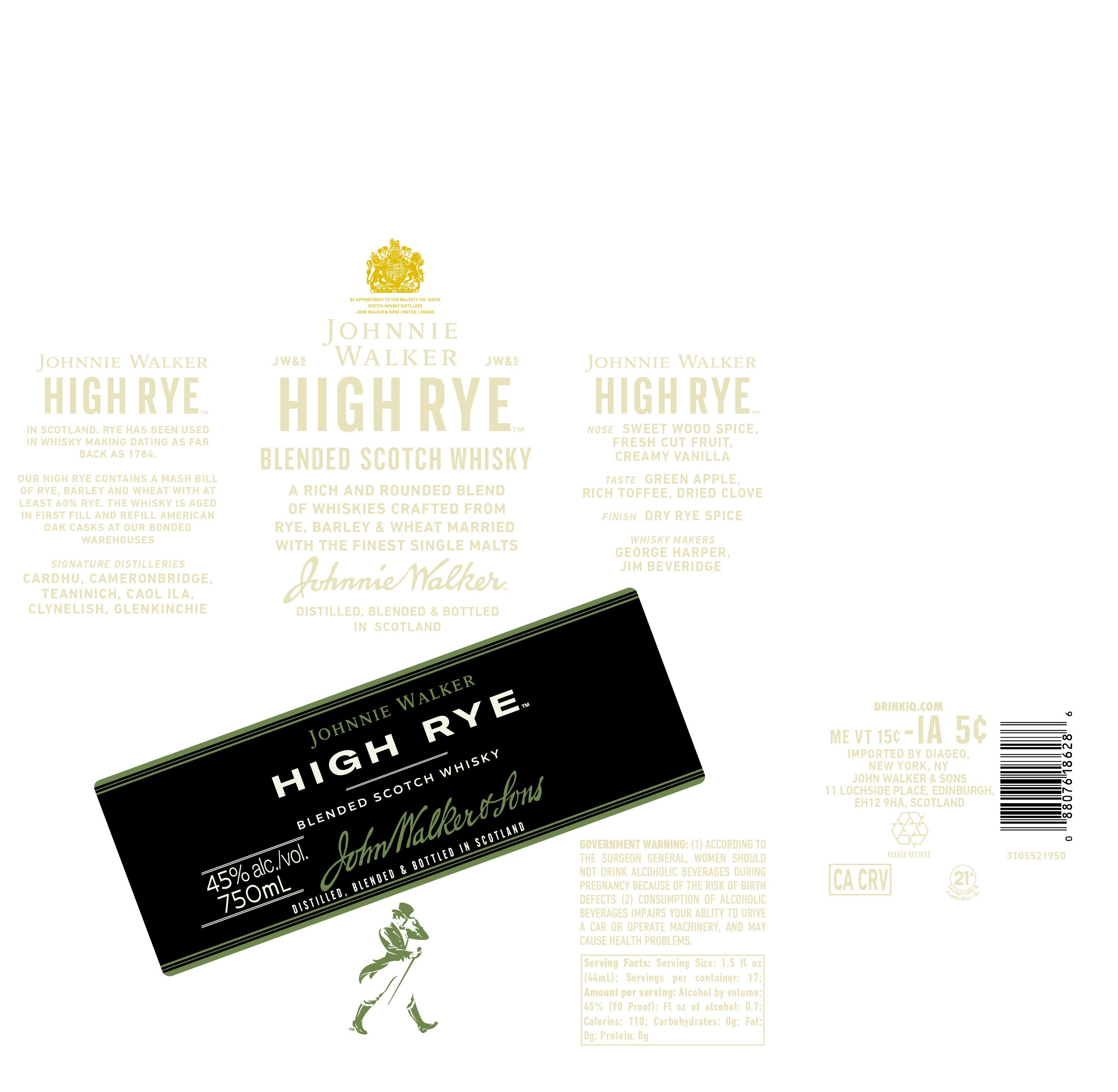 Buy Johnnie Walker High Rye Blended Scotch Whisky® Online | Blended ...