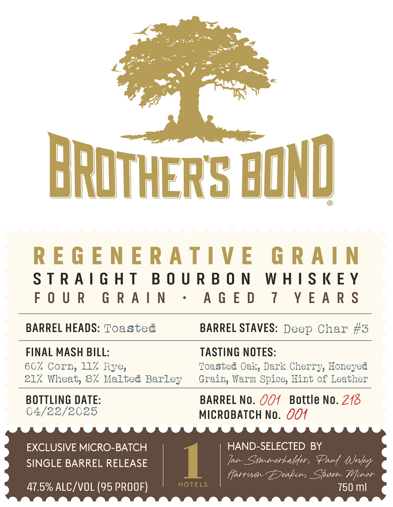 Brother’s Bond Regenerative Grain Straight Bourbon Whiskey 7 Year Aged Limited Micro-Batch Brother&