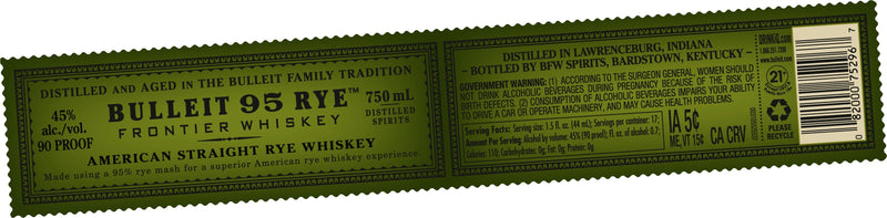 Bulleit 95 Rye Frontier Whiskey Bulleit