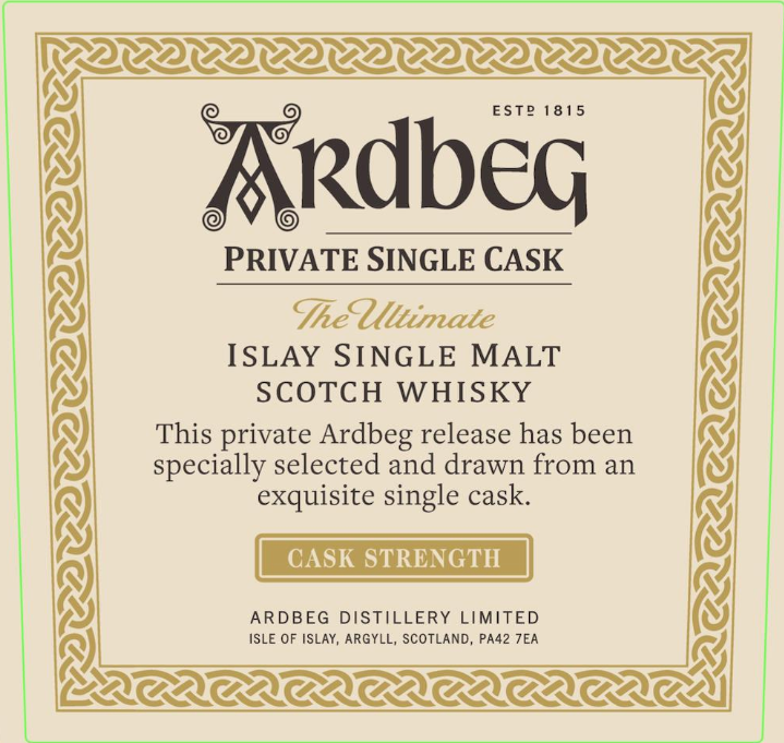Ardbeg Private Single Cask Islay Scotch Whisky Cask Strength Ardbeg