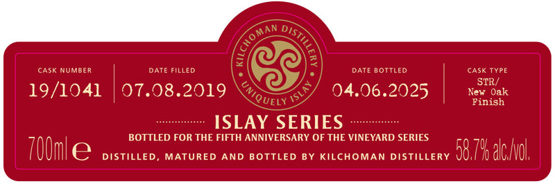 Kilchoman Islay Series Vineyard Fifth Anniversary Edition 700ml Kilchoman