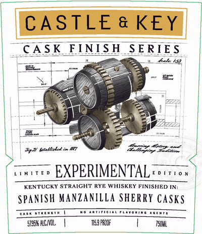 Castle & Key Cask Finish Series Spanish Manzanilla Sherry Cask Rye Experimental Edition Castle & Key