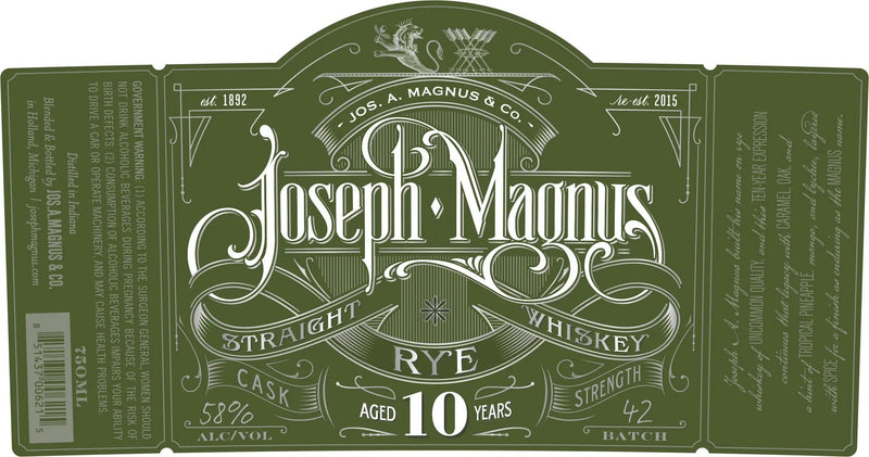 Buy Joseph Magnus 10 Year Straight Rye Whiskey Cask Strength® Online ...