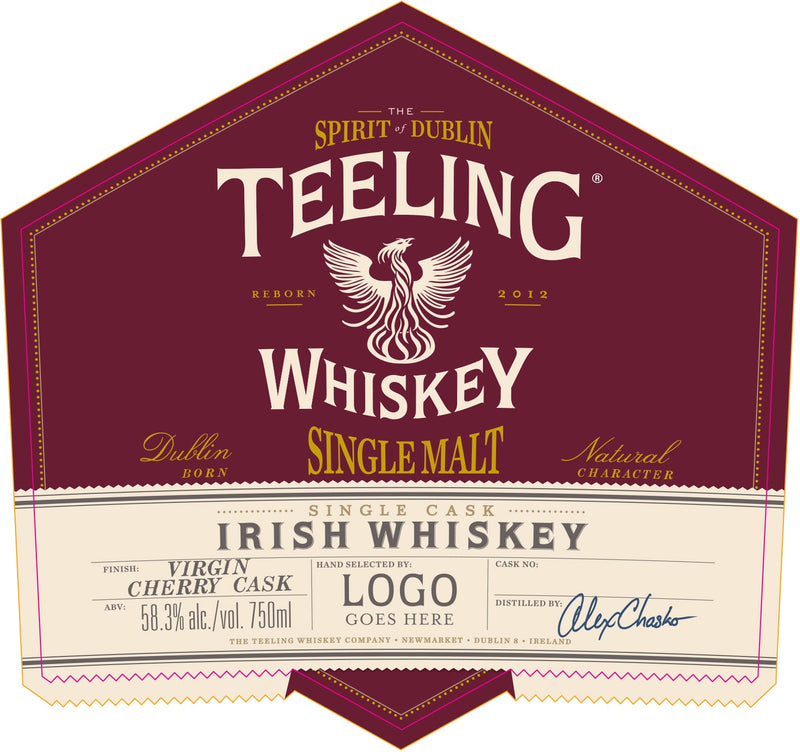 Teeling Single Malt Irish Whiskey Virgin Cherry Cask Single Cask Teeling Whiskey