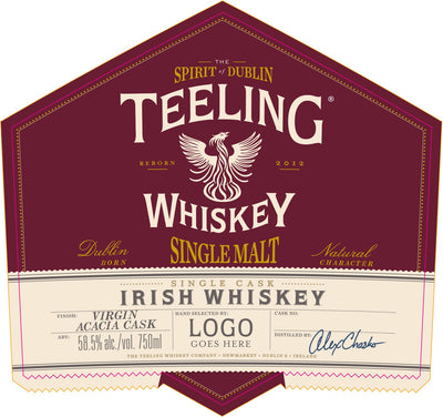 Teeling Single Malt Irish Whiskey Virgin Acacia Cask Single Cask Teeling Whiskey