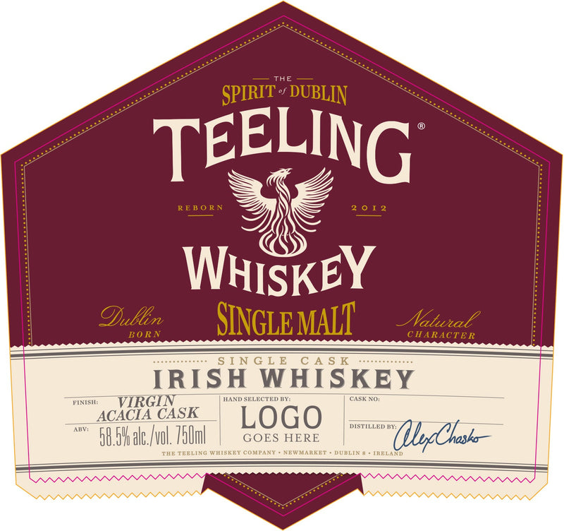 Teeling Single Malt Irish Whiskey Virgin Acacia Cask Single Cask Teeling Whiskey
