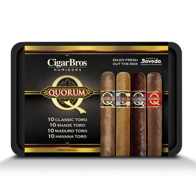 Quorum 40 Premium Cigars Set + Personal Humidor by CigarBros - Main Street Liquor