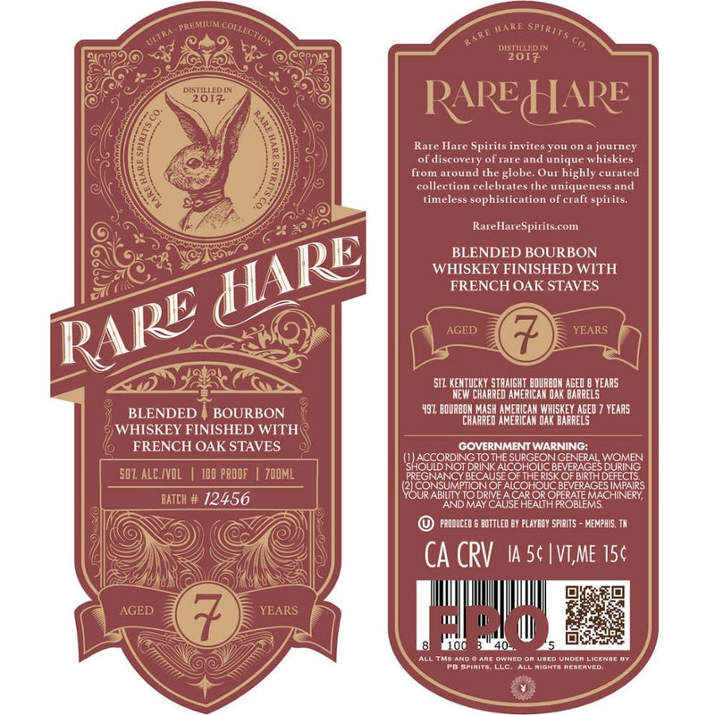 Rare Hare 7 Year Old Bourbon Finished with French Oak Staves - Main Street Liquor