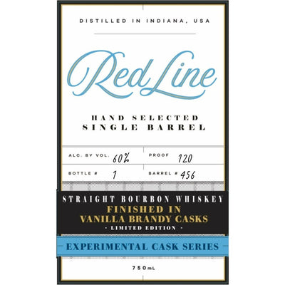 Red Line Experimental Cask Bourbon Finished in Vanilla Brandy Casks - Main Street Liquor