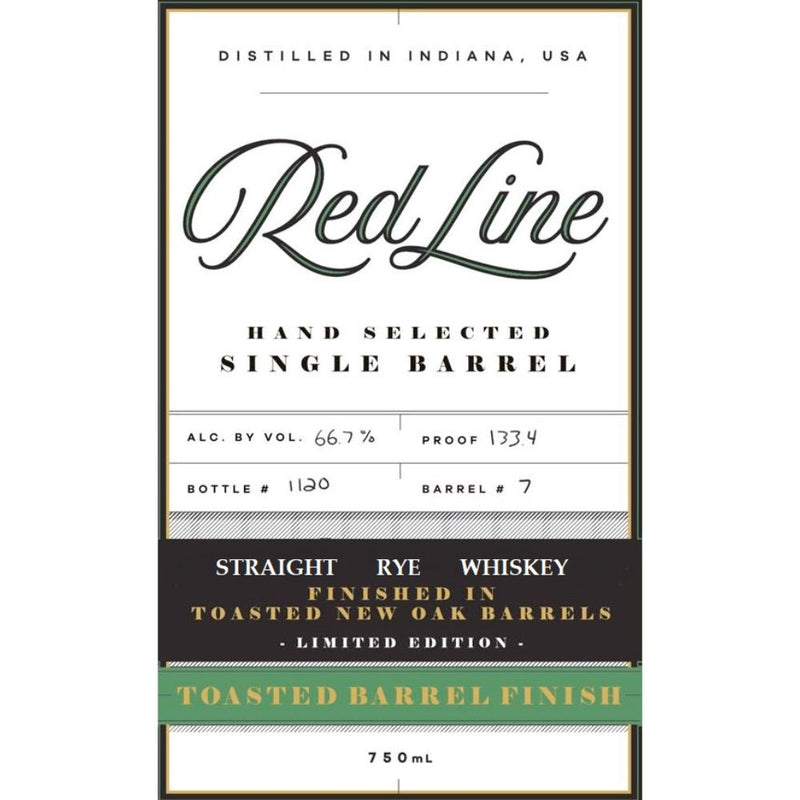 Red Bank Rye Buy Red Line Single Barrel Rye Finished In Toasted New Oak Barrels ...