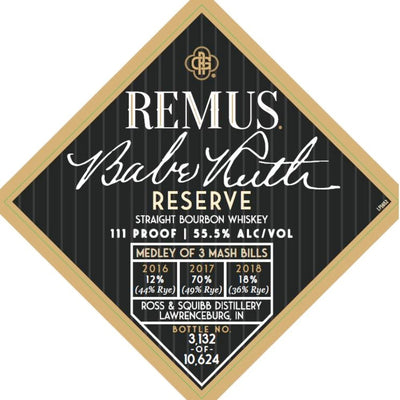 Remus Babe Ruth Reserve Straight Bourbon - Main Street Liquor