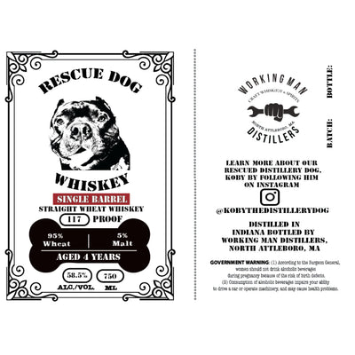 Rescue Dog Single Barrel Straight Wheat Whiskey - Main Street Liquor