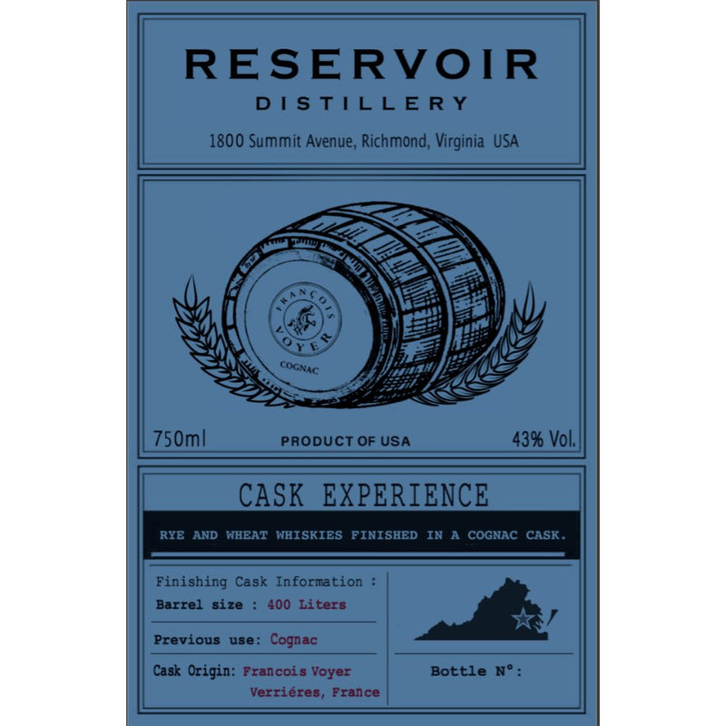 Reservoir Cask Experience Rye and Wheat Whiskies - Main Street Liquor