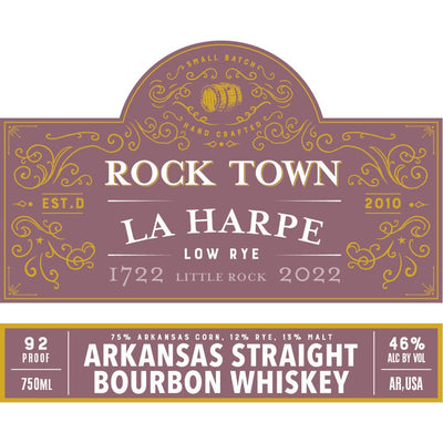 Rock Town La Harpe Arkansas Straight Bourbon - Main Street Liquor