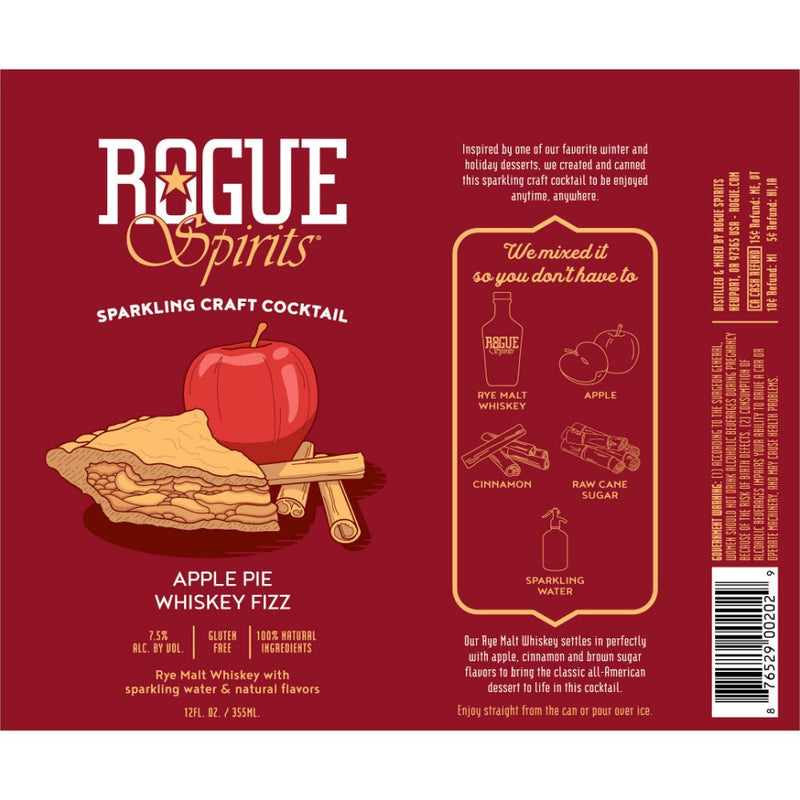 Rogue Apple Pie Whiskey Fizz Craft Cocktail - Main Street Liquor