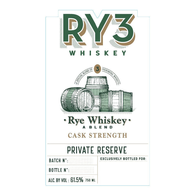 Ry3 Rum Cask Finish Blended Rye Whiskey - Main Street Liquor